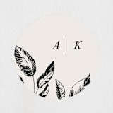 "Halcyon" - Wedding Favor Stickers in Tuxedo by Leah Bisch - Front