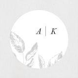 "Halcyon" - Wedding Favor Stickers in Snow by Leah Bisch - Front