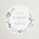 "Amorino" - Wedding Favor Stickers in Sage by Petra Kern - Front