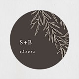 "Herb Garden" - Wedding Favor Stickers in Taupe by Sarah Brown - Front