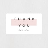 "Elementary" - Wedding Favor Stickers in Dusty Rose by Katy Shen - Front