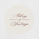 "Streamlined" - Wedding Favor Stickers in Nutmeg by Nicole Barreto - Front