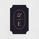 "Monogram a la Mode" - Wedding Favor Stickers in Midnight by Hooray Creative - Front