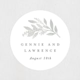 "Dear Greenery" - Wedding Favor Stickers in Eucalyptos by Hooray Creative - Front