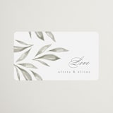 "Whispered Leaves" - Wedding Favor Stickers in Leaf by Kristie Kern - Front
