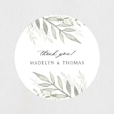 "Sweeping" - Wedding Favor Stickers in Linen by Carolyn Nicks - Front