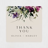 "Floral Love" - Wedding Favor Stickers in Lilac by Lori Wemple - Front