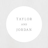 "Svelte" - Wedding Favor Stickers in Ivory by Erin Hodges - Front