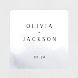 "Blueridge" - Wedding Favor Stickers in Ocean by Leah Bisch - Front