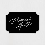 "Landscape" - Wedding Favor Stickers in Black Tie by Laura Hamm - Front