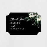 "Meander" - Wedding Favor Stickers in Obsidian by Kaydi Bishop - Front