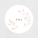"Emblem" - Wedding Favor Stickers in Petal by Kimberly FitzSimons - Front