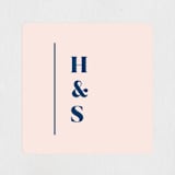 "Vogue" - Wedding Favor Stickers in Navy by Genna Blackburn - Front