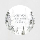 "Grand Escape" - Wedding Favor Stickers in Stone by Petra Kern - Front