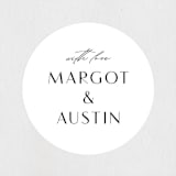 "Margot" - Wedding Favor Stickers in Midnight by Lauren Chism - Front