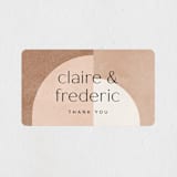 "Arches" - Wedding Favor Stickers in Terracotta by Kelly Schmidt - Front