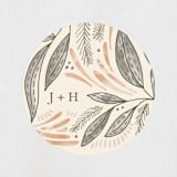 "Unity" - Wedding Favor Stickers in Burnt Sienna by Jen Owens - Front