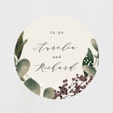 "evergreen" - Wedding Favor Stickers in Shamrock by Leah Bisch - Front