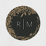 "Gather" - Wedding Favor Stickers in Ebony by Leah Bisch - Front