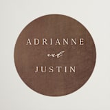 "Woodland Hills" - Wedding Favor Stickers in Copper by Eric Clegg - Front
