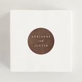 "Woodland Hills" - Wedding Favor Stickers in Copper by Eric Clegg - In use