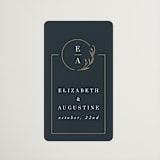 "For Eternity" - Wedding Favor Stickers in Midnight by Ana de Sousa - Front