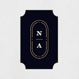 "Modern Deco" - Wedding Favor Stickers in Midnight by Hooray Creative - Front