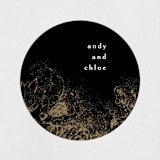"fairytale dust" - Wedding Favor Stickers in Midnight by Phrosné Barwood - Front