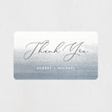 "Romantic Watercolor" - Wedding Favor Stickers in Mist by Sparkvites - Front