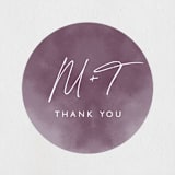 "Ethereal Names" - Wedding Favor Stickers in Plum by Carolyn MacLaren - Front