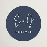 "Marked" - Wedding Favor Stickers in Navy by JoAnn Jinks - Front