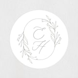 "Essential" - Wedding Favor Stickers in Mist by Design Lotus - Front