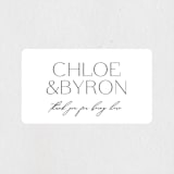 "chloe " - Wedding Favor Stickers in Silk by Kelly Schmidt - Front