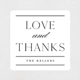 "Heard the news" - Wedding Favor Stickers in Cotton by Stacey Meacham - Front