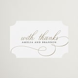 "Elegant Flourish" - Wedding Favor Stickers in Sugar by Jessica Williams - Front