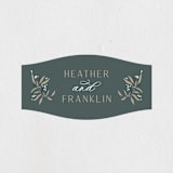 "Gilded" - Wedding Favor Stickers in Slate by Leah Bisch - Front