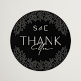 "Heirloom Branches" - Wedding Favor Stickers in Midnight by GeekInk Design - Front