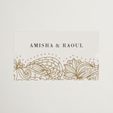 "Elegant Henna" - Wedding Favor Stickers in Champagne by Oma N. Ramkhelawan - Front