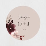 "Emyn" - Wedding Favor Stickers in Burgundy by Itsy Belle Studio - Front