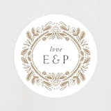 "charmed" - Wedding Favor Stickers in Honey by Jen Owens - Front