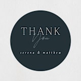 "Modern Traditionalist" - Wedding Favor Stickers in Butterscotch by Morgan Kendall - Front