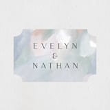 "Evelyn" - Wedding Favor Stickers in Capri by Nicole Walsh - Front