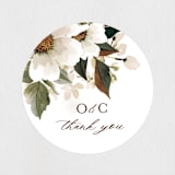 "A Garden Wedding" - Wedding Favor Stickers in Magnolia by Chris Griffith - Front