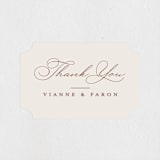 "Delicate Names" - Wedding Favor Stickers in Buttercream by Jessica Williams - Front