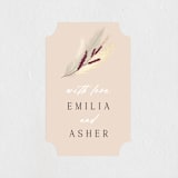 "Bohemian Pampas" - Wedding Favor Stickers in Sand by Kaydi Bishop - Front