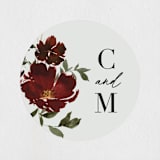 "harvest" - Wedding Favor Stickers in Cabernet by Everett Paper Goods - Front
