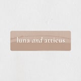 "Luna" - Wedding Favor Stickers in Latte by Blustery August - Front