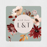 "Serenata" - Wedding Favor Stickers in Sage by Petra Kern - Front