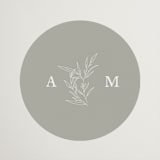 "Initial" - Wedding Favor Stickers in Pearl by Jennifer Postorino - Front