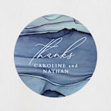 "Slate" - Wedding Favor Stickers in Blue Jasper by Erin Deegan - Front